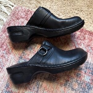 b.o.c. Born Concept Polly Clogs Women's Size 9 Black Slip On Wedge Comfort Shoes